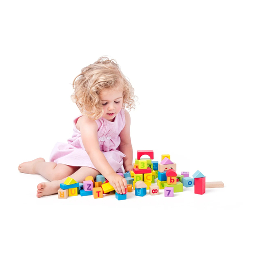 Woodyland drvene kocke šarene, 19,5x16 cm, 60 kom