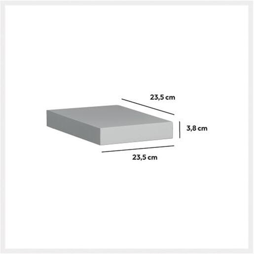 FIVE polica zidna 23.5X23.5X3.8cm , MDF, bijela