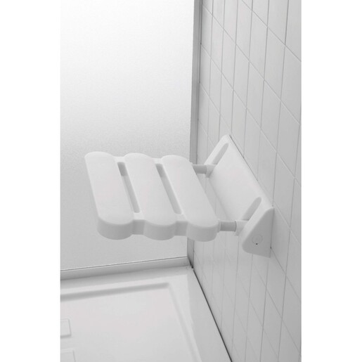 FERIDRAS sklopiva sjedilica za kadu/tuš, aluminj, abs, bijela