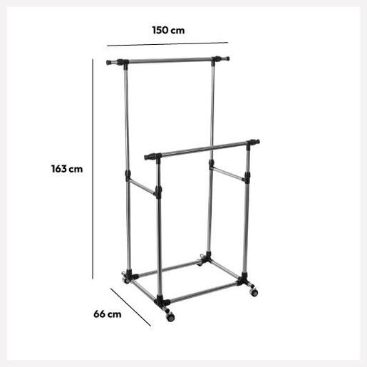 FIVE vješalica za odjeću pomična VENUS 150X66X163cm, inox