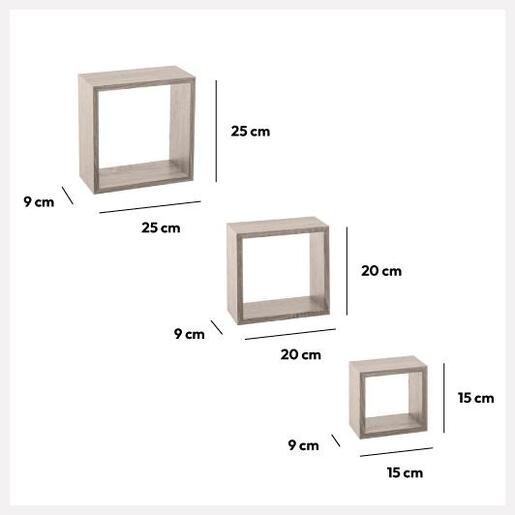FIVE police CUBE 3/1 25X9X25cm , MDF, siva