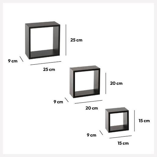 FIVE police CUBE 3/1 25X9X25cm , MDF, crna