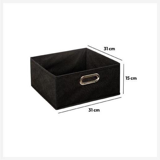 FIVE kutija za odlaganje Modul 31X31X15cm, polipropilen, crna