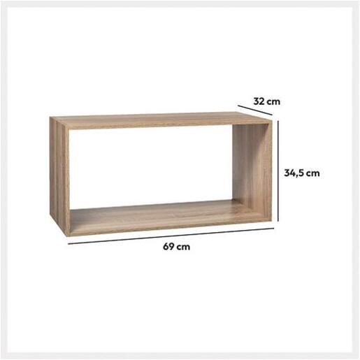FIVE polica Modul 69X32X34,5cm furnir, natural