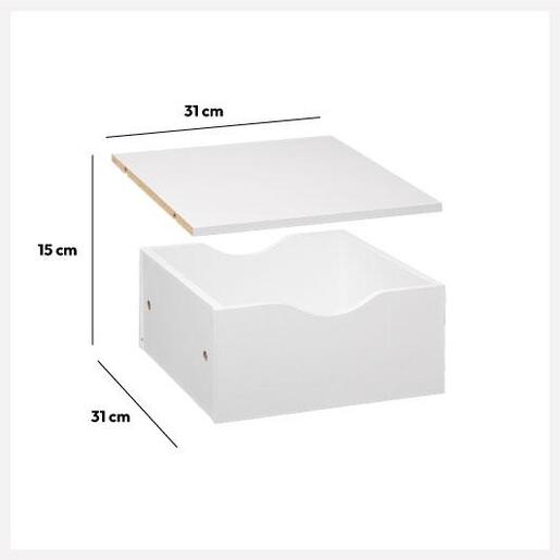 FIVE ladica i polica Modul 31X15X31cm furnir, bijela