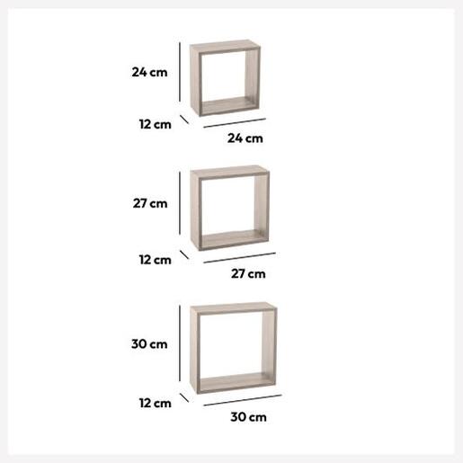 FIVE police CUBE 3/1 30X12X30cm , MDF, siva