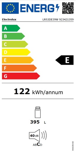 Electrolux hladnjak LRS3DE39W