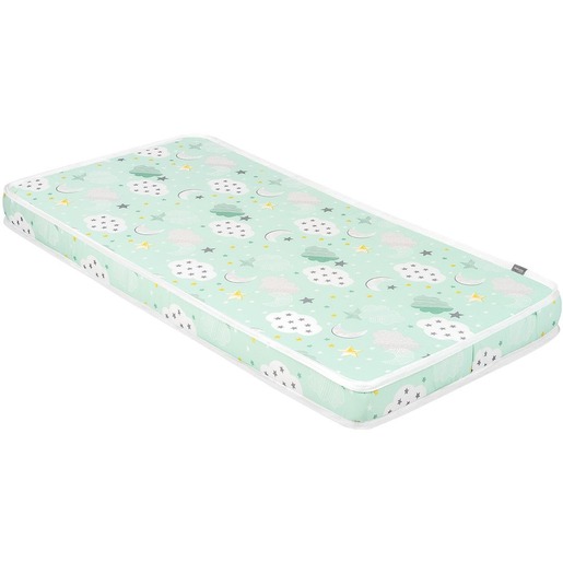 Kikka boo madrac Fantasia Clouds, 120 x 60 x 7 cm, mint zeleni