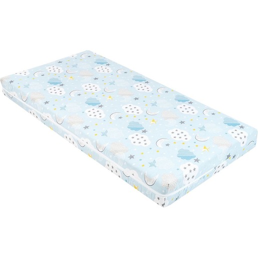 Kikka Boo madrac Siesta Clouds, 120 x 60 x 10 cm, plavi