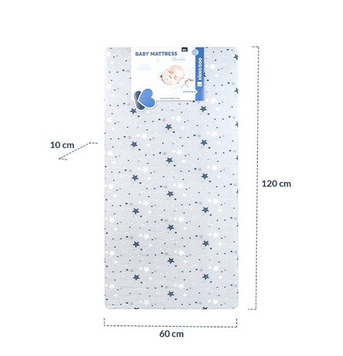 Kikka Boo madrac Siesta Clouds, 120 x 60 x 10 cm, plavi