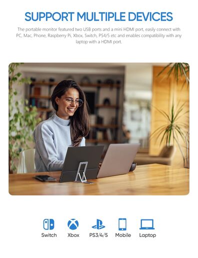 Arzopa monitor A1 GAMUT Portable, 15.6", FHD, IPS, 92172102