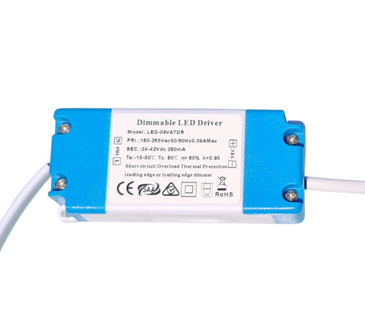 X-LIGHT ugradbena LED spot lampa, 9W, dimabilna, topla bijela 3000K, bijela