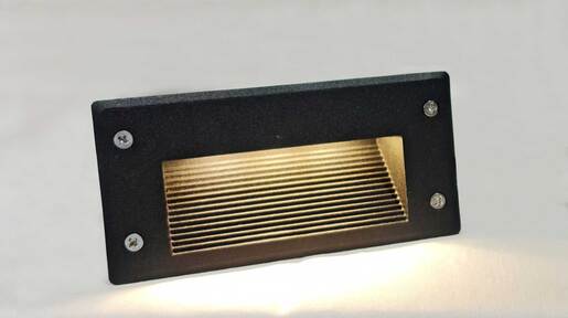 X-LIGHT zidna ugradbena LED lampa 1068, 3W, topla bijela 3000K, IP-65, crna