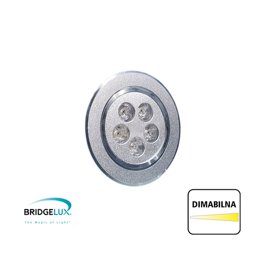 X-LIGHT ugradbena LED lampa,  5x1W, dimabilna, topla bijela 3000K (Bridgelux led)