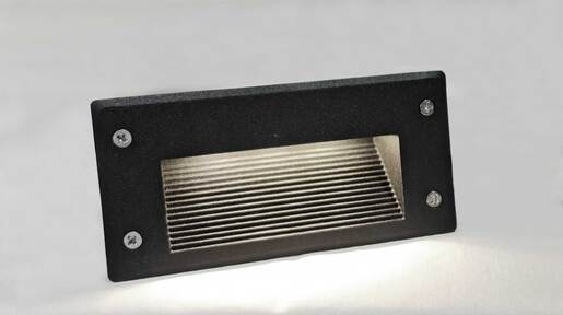 X-LIGHT zidna ugradbena LED lampa 1068, 3W, hladna bijela 6000K, IP-65, crna