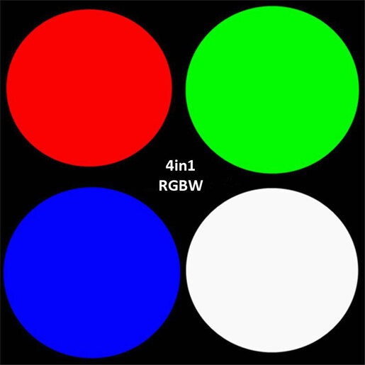 X-LIGHT LED reflektor za kuglu Pin Spot, 10W, RGBW 4in1, crni