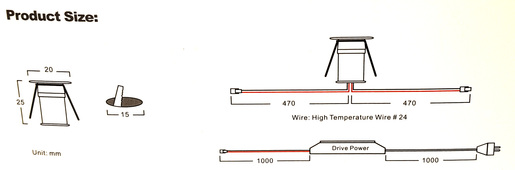 X-LIGHT set 9 ugradbenih LED lampica Deco, 1W, topla bijela 3000K, dimabilna