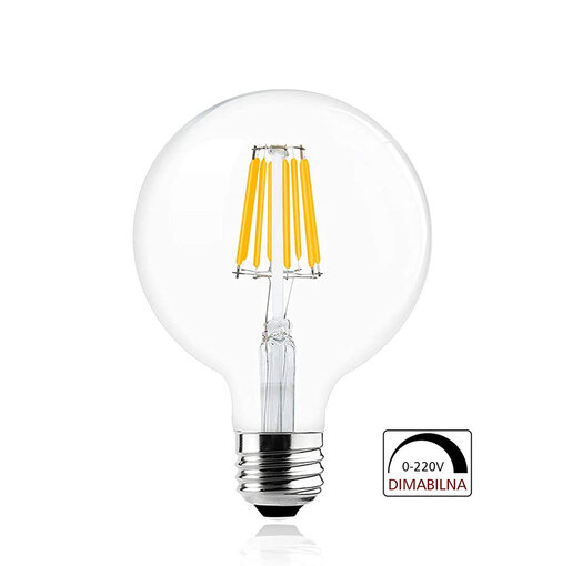 X-LIGHT Retro Filament LED žarulja G125 - E27 4W 2700K 360lm dimabilna topla bijela