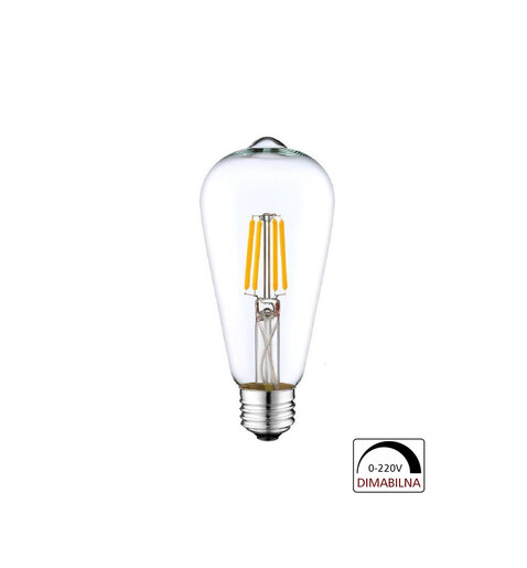 X-LIGHT Retro Filament LED žarulja ST-64 - E27 4W 2700K 360lm dimabilna topla bijela