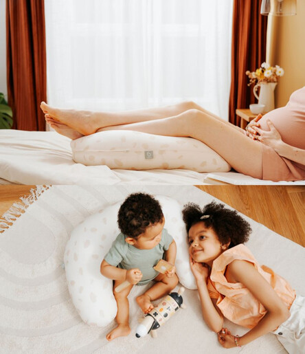 Babymoov jastuk za dojenje 2u1 U-shape/C-shape, Petals Ecru