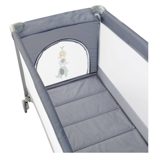 FreeON prijenosni krevetić Elephants s dvostrukim dnom, sivi