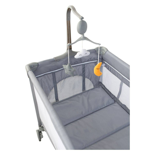 FreeON prijenosni krevetić Elephants s dvostrukim dnom, sivi