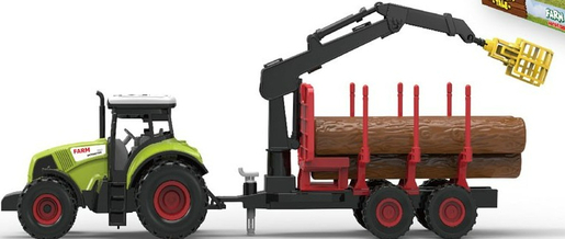 FT Traktor s prikolicom i trupcima