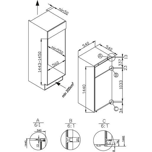 Amica hladnjak EDTS374900