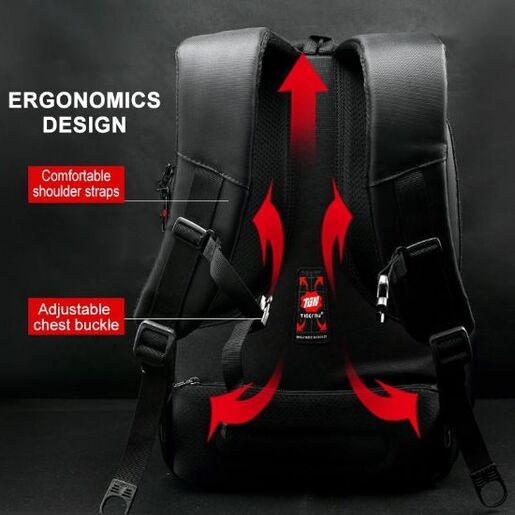 TIGERNU Sinope, do 15,6, crno-narančasti, ruksak