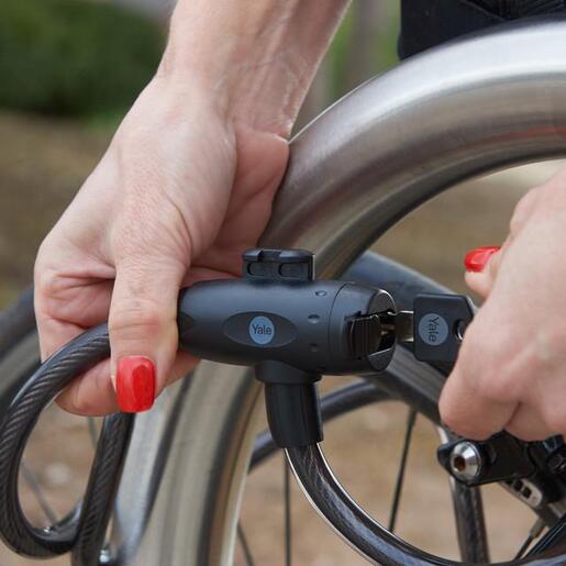 YALE brava za bicikl - osnovna, kabelska, na ključ