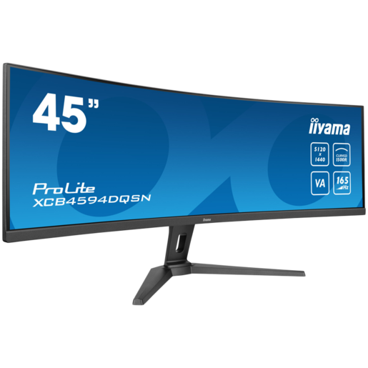 IIYAMA monitor XCB4594DQSN-B1, 45", VA, DQHD, 165Hz, 0.8ms, HDMI, DP, USB-C, zvučnici, zakrivljeni