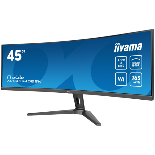 IIYAMA monitor XCB4594DQSN-B1, 45", VA, DQHD, 165Hz, 0.8ms, HDMI, DP, USB-C, zvučnici, zakrivljeni