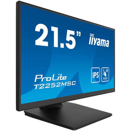 IIYAMA monitor T2252MSC-B2, 21.5", IPS, FHD, 5ms, HDMI, DP, zvučnici, zaslon na dodir