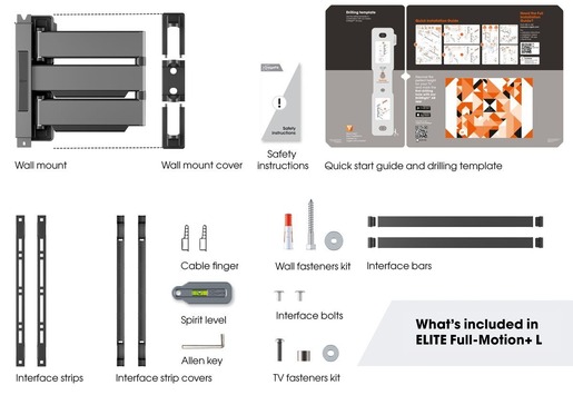 Vogel's zidni nosač, nagibni sa zglobom, TVM5645 (40-77"/45kg/600x400/180°)