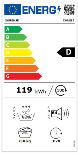 Gorenje sušilica rublja DHNE82
