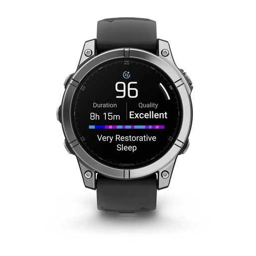 Garmin Fenix E, AMOLED, 47 mm, Stainless Steel/Black, 010-03025-00, pametni sat