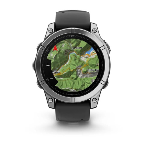 Garmin Fenix E, AMOLED, 47 mm, Stainless Steel/Black, 010-03025-00, pametni sat