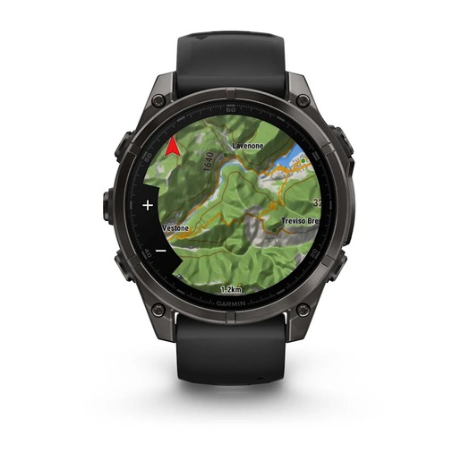 Garmin Fenix 8 Sapphire AMOLED, 47 mm, Carbon Gray DLC Tit., Black/Pebble Gray, 010-02904-21, pametni sat