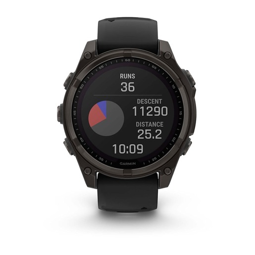 Garmin Fenix 8 Sapphire SOLAR, 47 mm,  Carbon Gray DLC Tit., Black/Pebble Gray, 010-02906-11, pametni sat