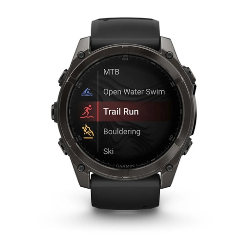 Garmin Fenix 8 Sapphire AMOLED, 51 mm, Carbon Gray DLC Tit., Black/Pebble Gray, 010-02905-21, pametni sat