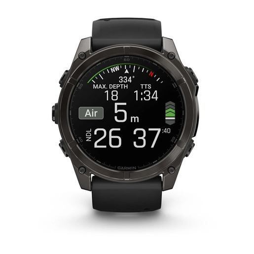 Garmin Fenix 8 Sapphire AMOLED, 51 mm, Carbon Gray DLC Tit., Black/Pebble Gray, 010-02905-21, pametni sat