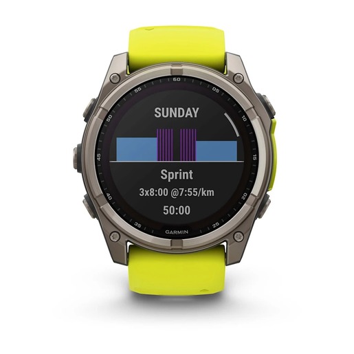 Garmin Fenix 8 Sapphire SOLAR, 51 mm, Amp Yellow/Graphite, 010-02907-21, pametni sat