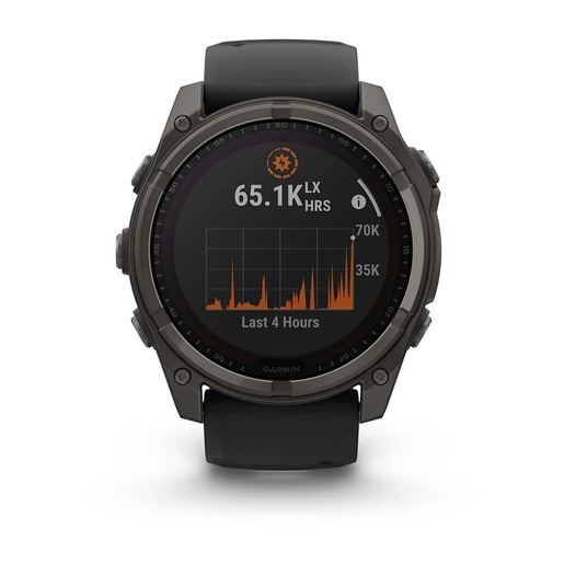Garmin Fenix 8 Sapphire SOLAR, 51 mm, Carbon Gray DLC Tit., Black/Pebble Gray, 010-02907-11, pametni sat