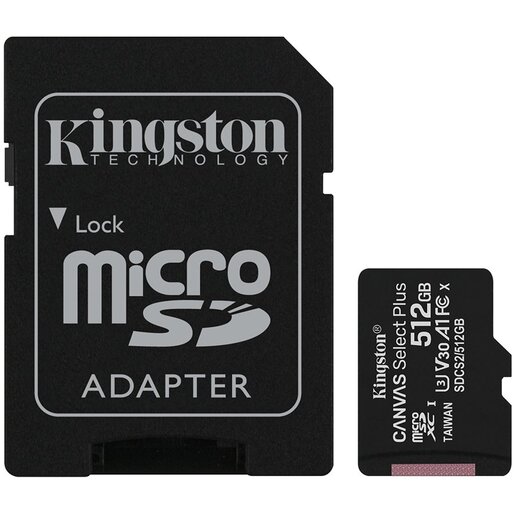 Memorijska kartica Kingston Canvas Select Plus micSDXC 512GB + adapter