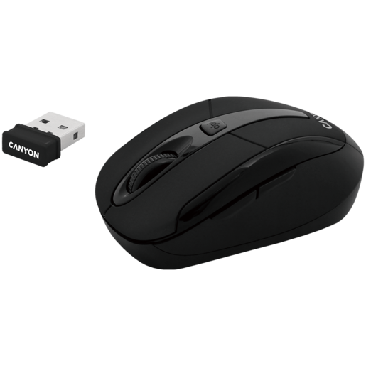 CANYON MSO-W6, bežični laserski miš, 1600 dpi, crni (CNR-MSOW06B)