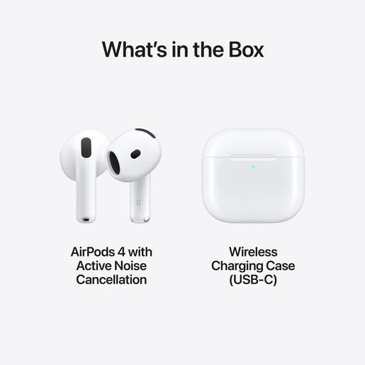 Apple AirPods 4 (USB-C) s uklanjanjem buke