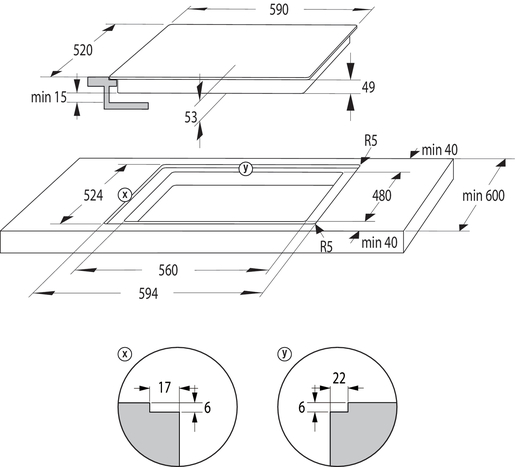 Gorenje indukcijska ploča za kuhanje GI6442BSCE