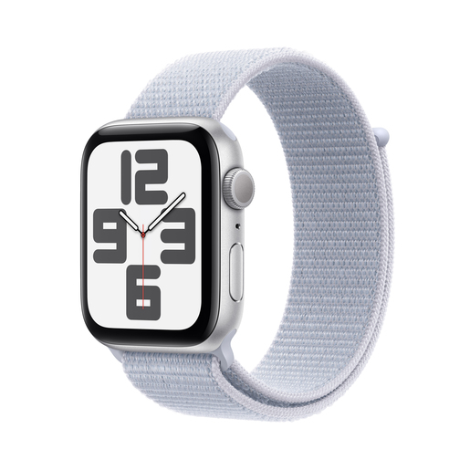 Apple Watch SE2 v3 GPS, 44mm Silver Aluminium Case with Blue Cloud Sport Loop, pametni sat