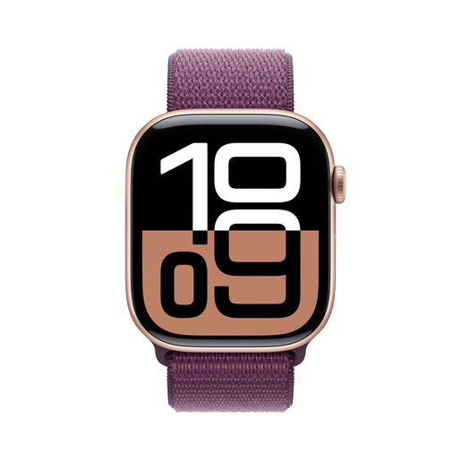 Apple Watch Series 10 GPS 42mm Rose Gold Aluminium Case with Plum Sport Loop, pametni sat