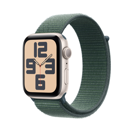 Apple Watch SE2 v3 GPS, 44mm Starlight Aluminium Case with Lake Green Sport Loop, pametni sat